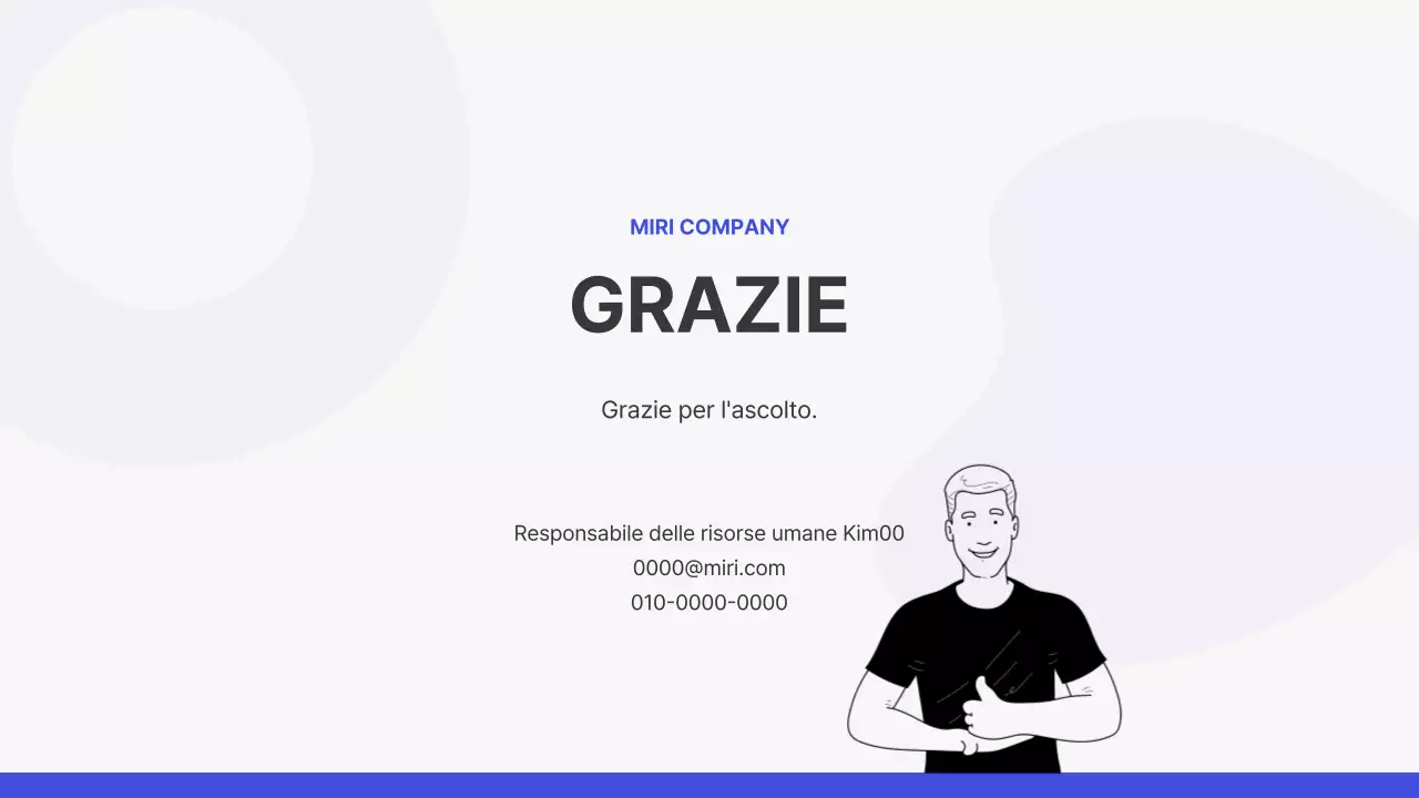 Formazione onboarding semplice in blu