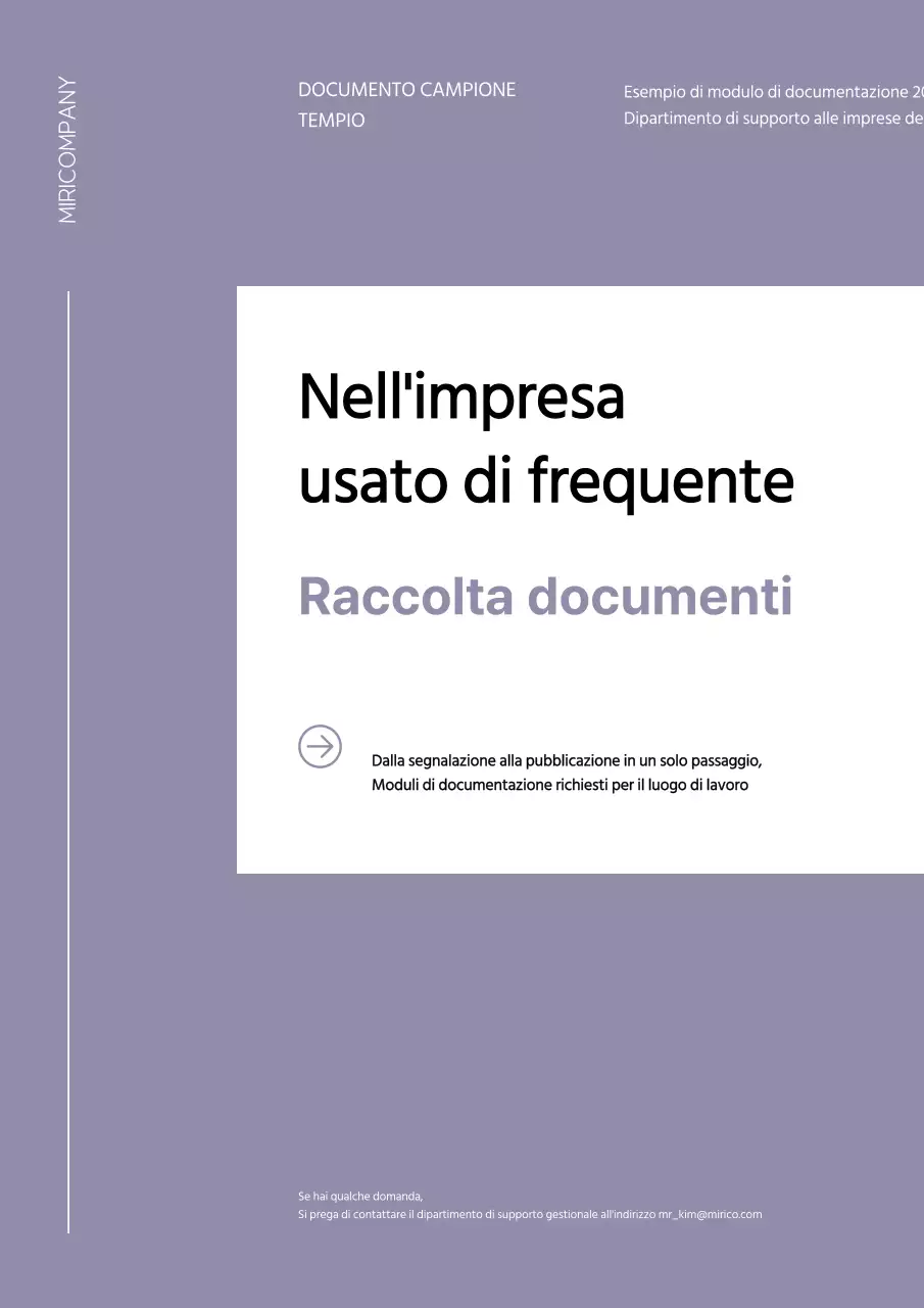 Semplice modello di documento aziendale in bianco e malva