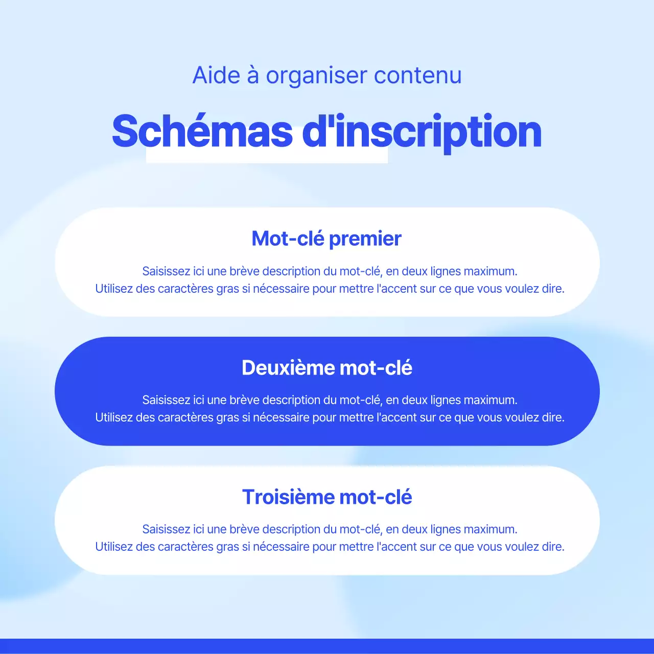 Une lettre d'information commerciale simple en bleu et blanc