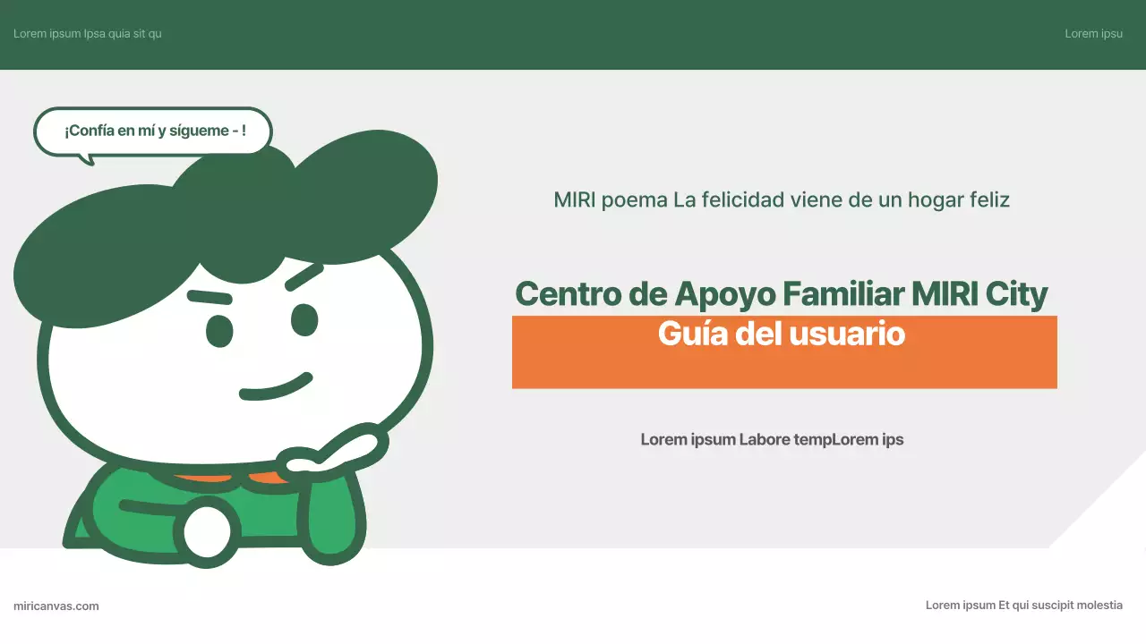 Una guía sencilla, verde y naranja, del Centro de Apoyo a las Familias