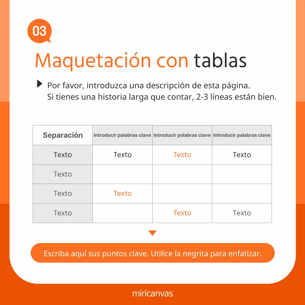 Promover una marca sencilla en blanco y naranja