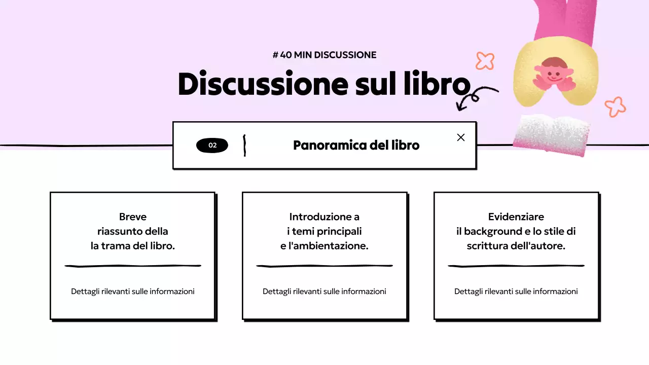 Semplice presentazione del club del libro in azzurro e giallo