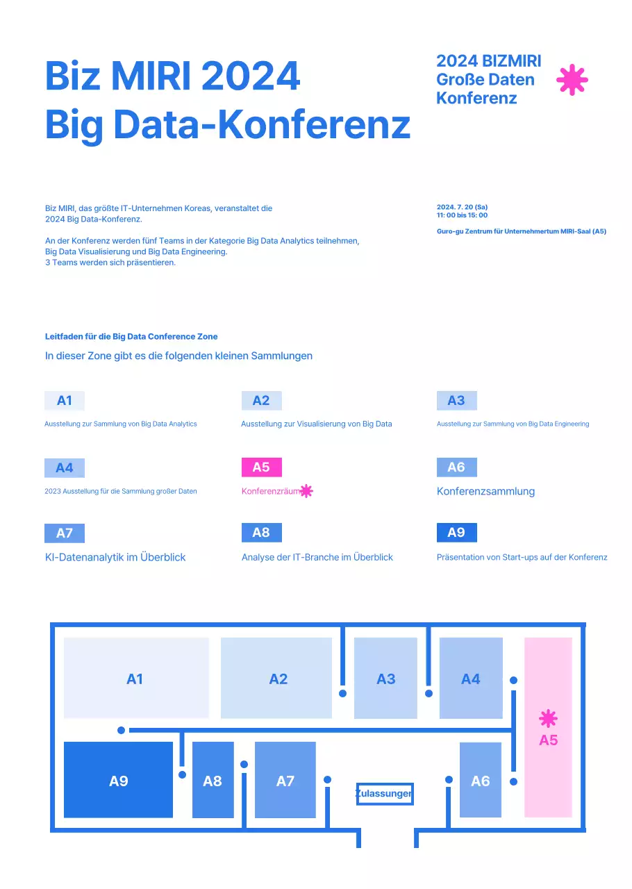 Ein Leitfaden für trendige Unternehmenskonferenzen in Blau und Grau