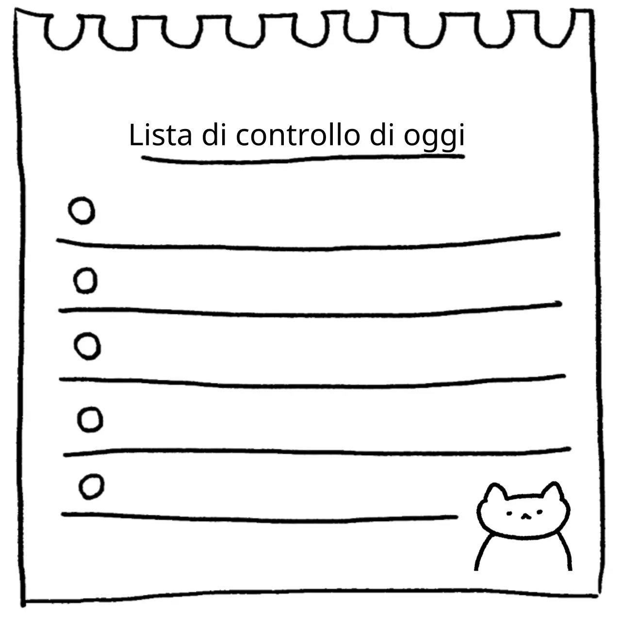 Lista di controllo Cute Today