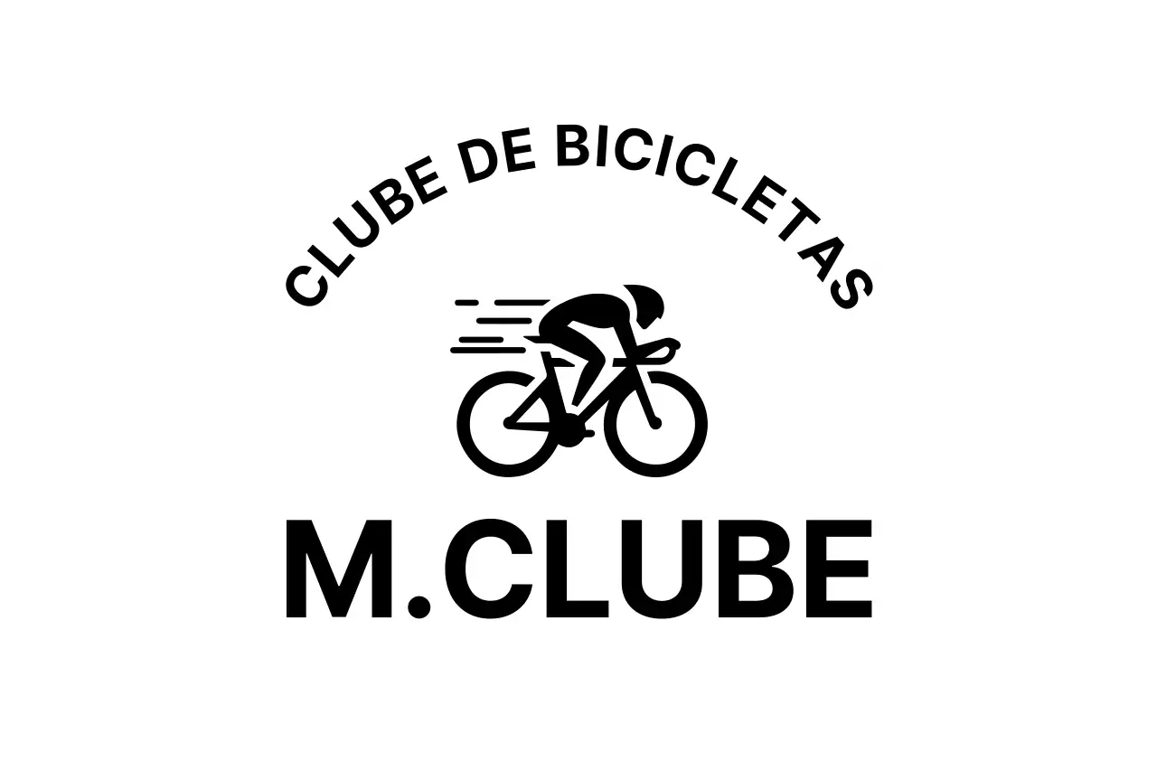 Um taco simples com uma ilustração de uma bicicleta em movimento