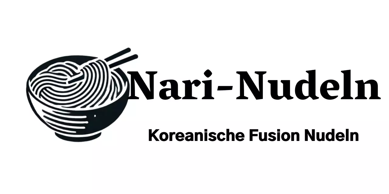 Nudeln Koreanisches Restaurant Logo mit Illustration