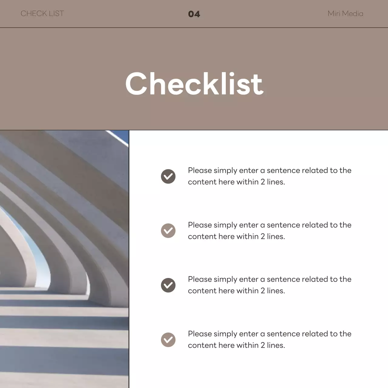 A simple business newsletter in brown and white