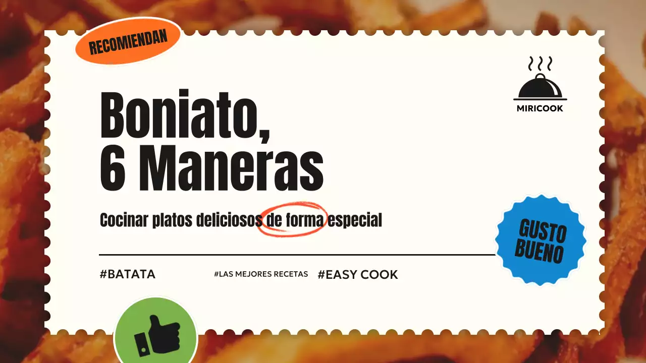 Sobre esta sencilla receta de boniato en marfil y naranja