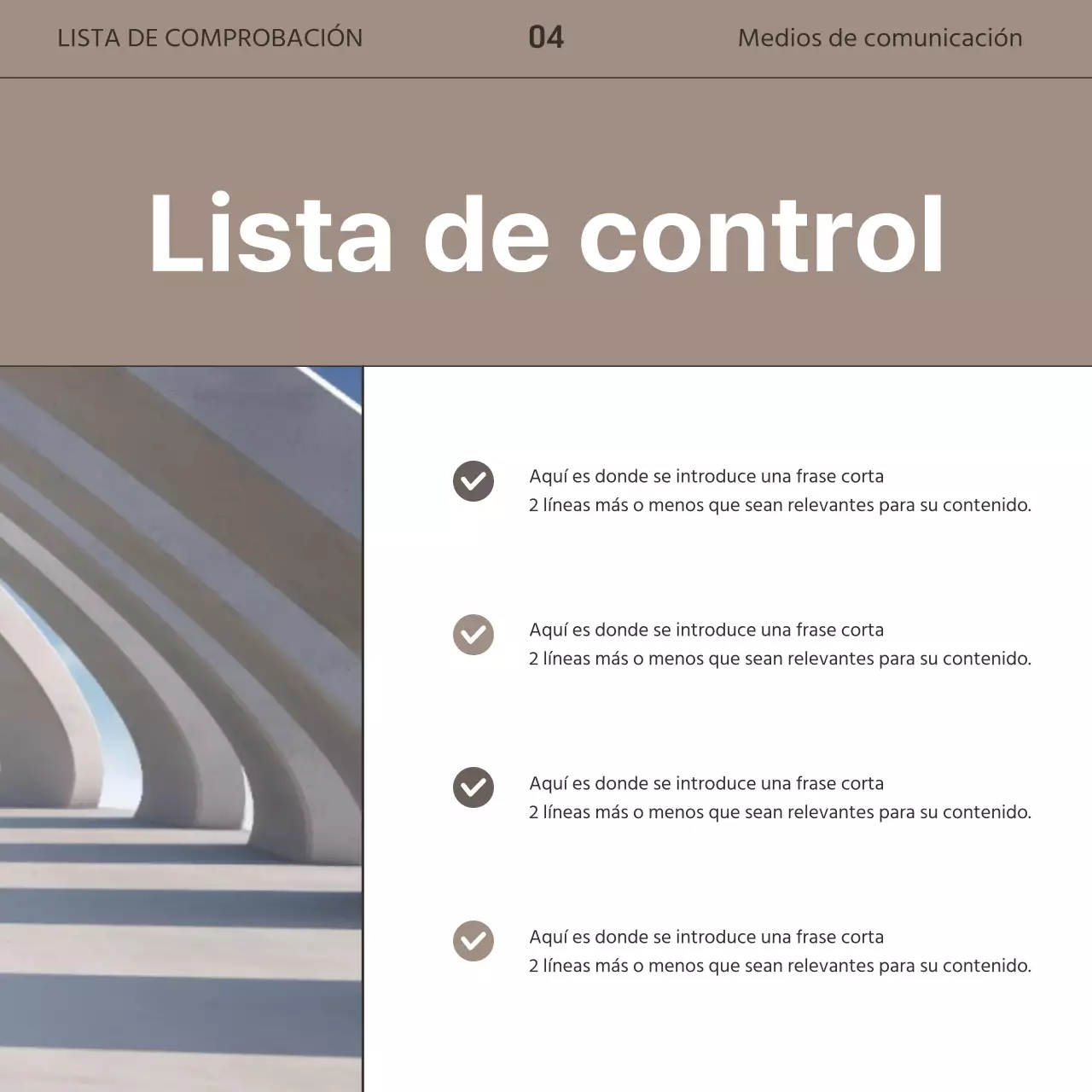 Un sencillo boletín empresarial en marrón y blanco