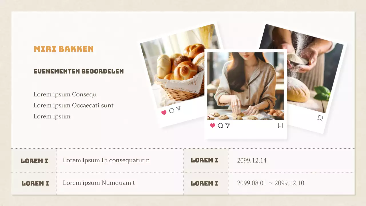 Recept voor een eendaagse cursus Modern bakken in Beige