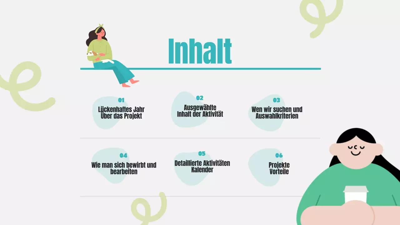 Ein einfaches Zwischenjahr in Chartreuse und MintgrünProjektinformationen