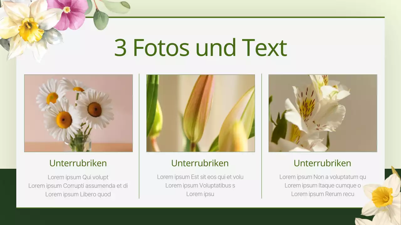 Ein Leitfaden für hübsche florale Hintergründe in Grün und Gelb