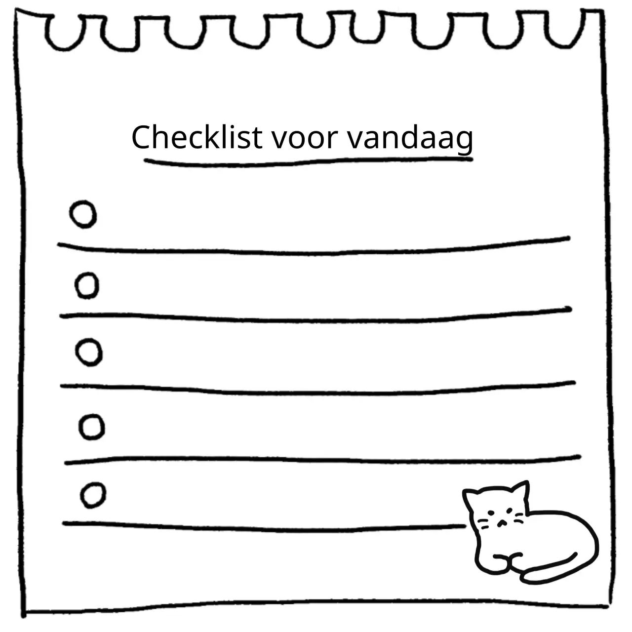 Leuke checklist voor vandaag
