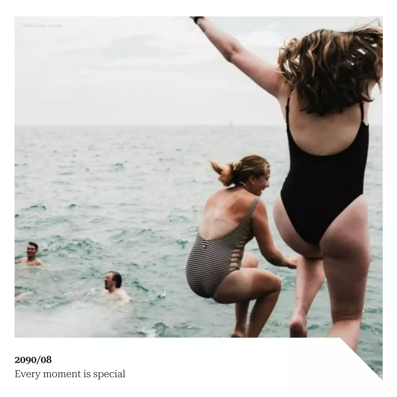 Blue Minimal Ocean Postcard Social Media Post