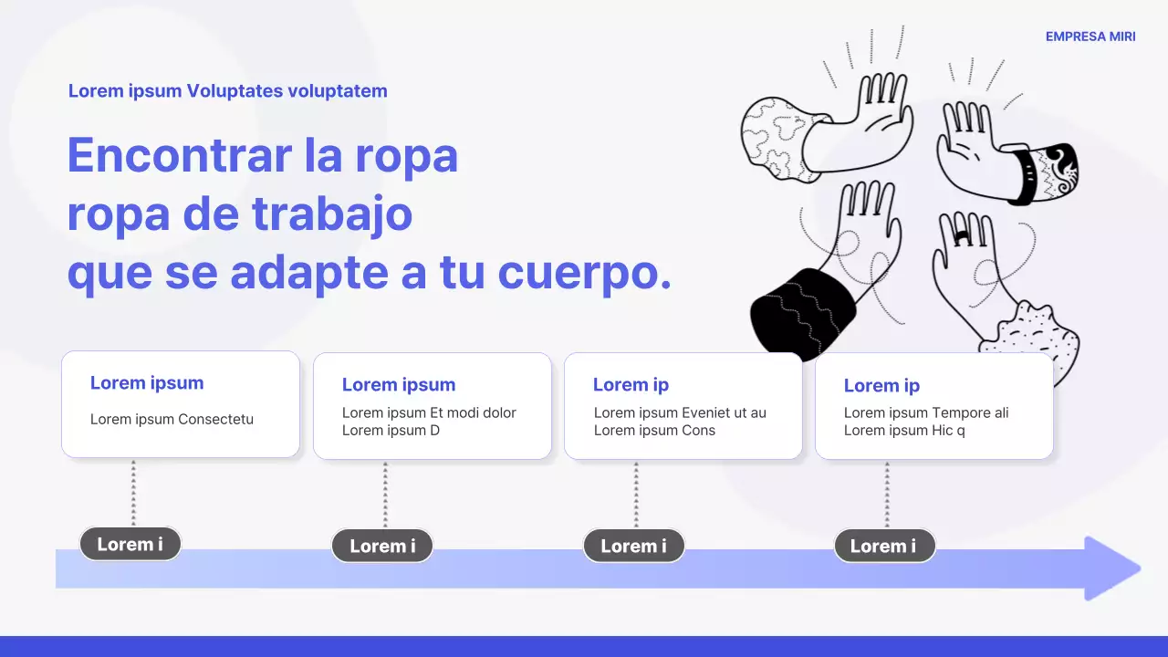 Formación inicial sencilla en azul