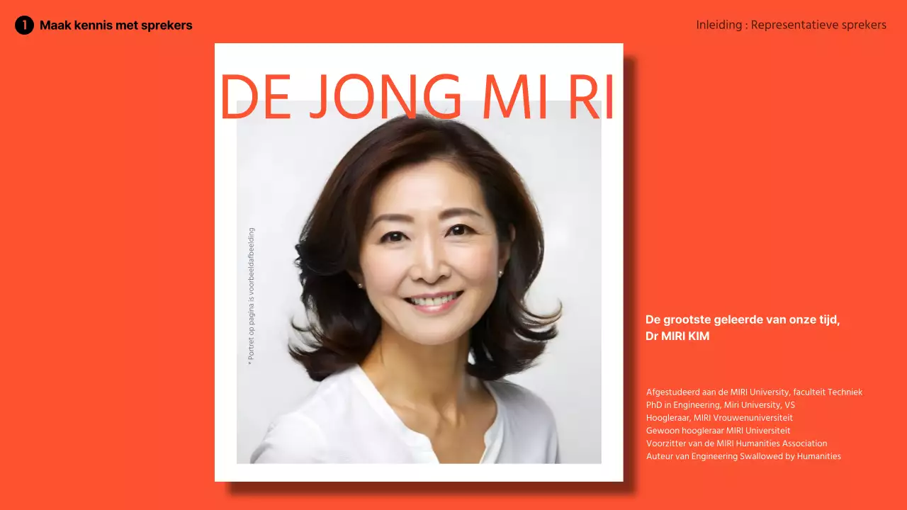 Modern speakerdeck in oranje en zwart-wit