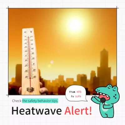 Orange Modern Heatwave Announcement Social Media Post
