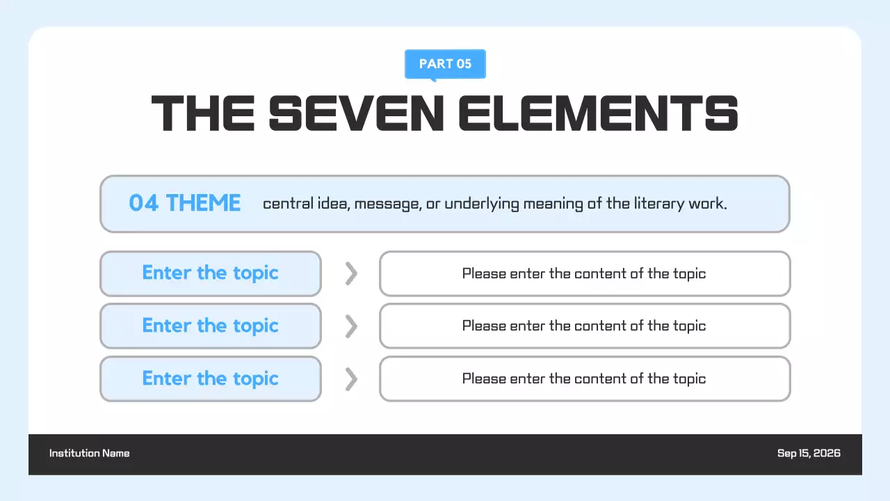 블루 모던 스토리텔링 코스 프레젠테이션