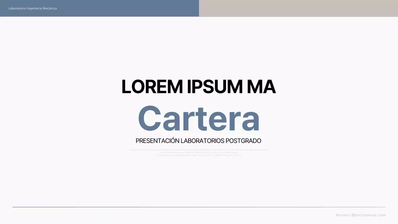 Una sencilla introducción azul y beige a los laboratorios de posgrado