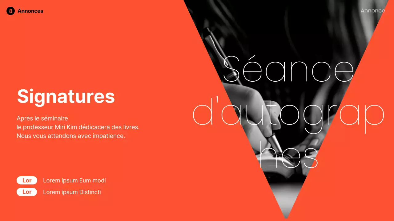 Haut-parleur moderne en orange, noir et blanc