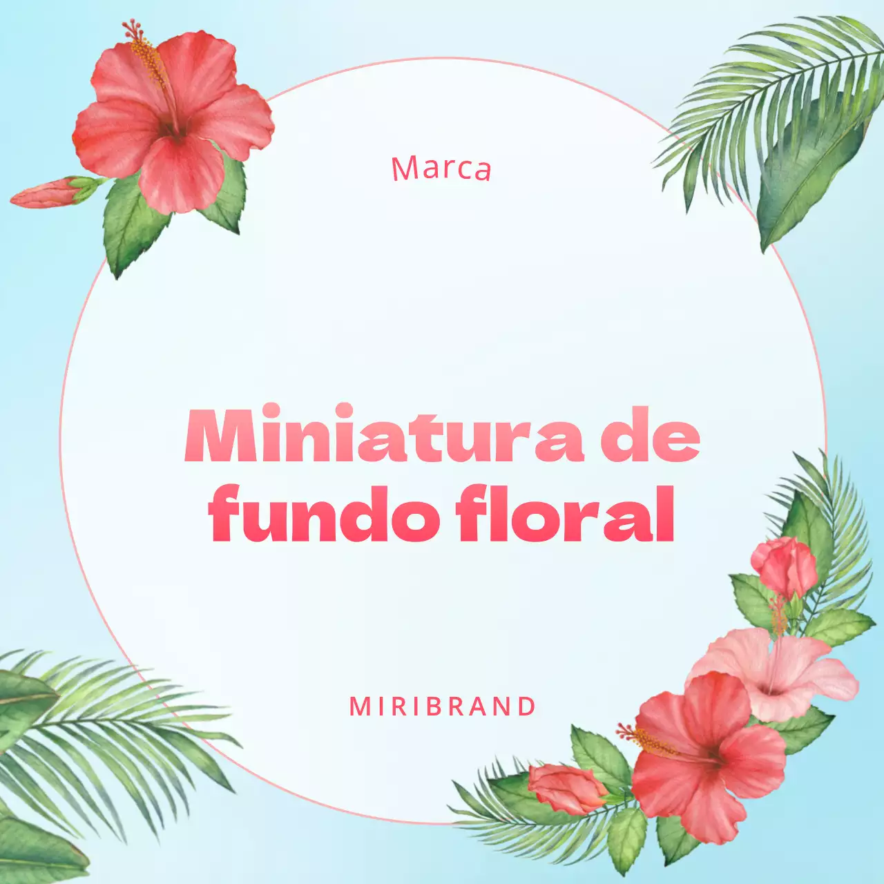 Capa de fundo floral de estilo tropical em menta e rosa choque