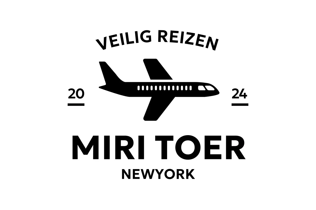 Travel promotioneel logo met een vliegtuig