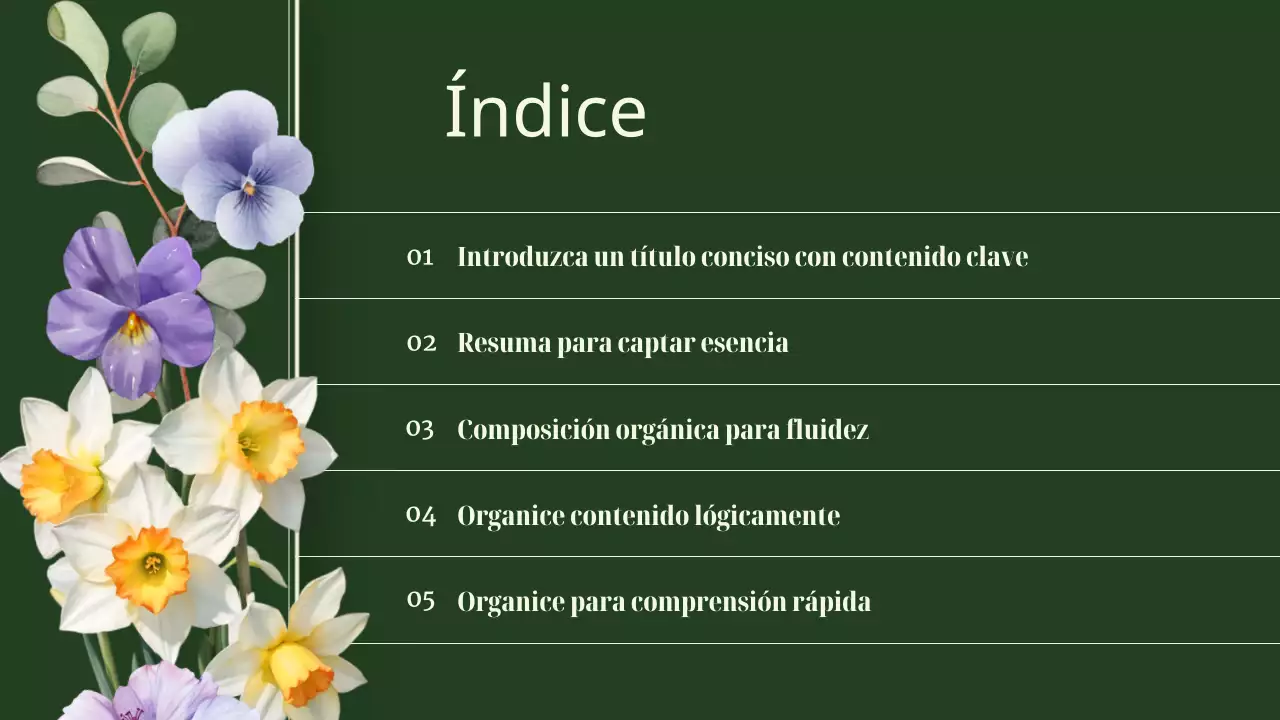Guía de bonitos fondos florales en verde y amarillo