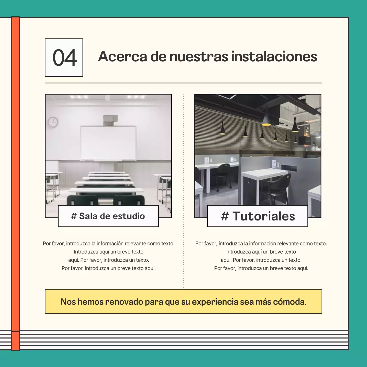 Promover una conferencia escolar naranja kitsch