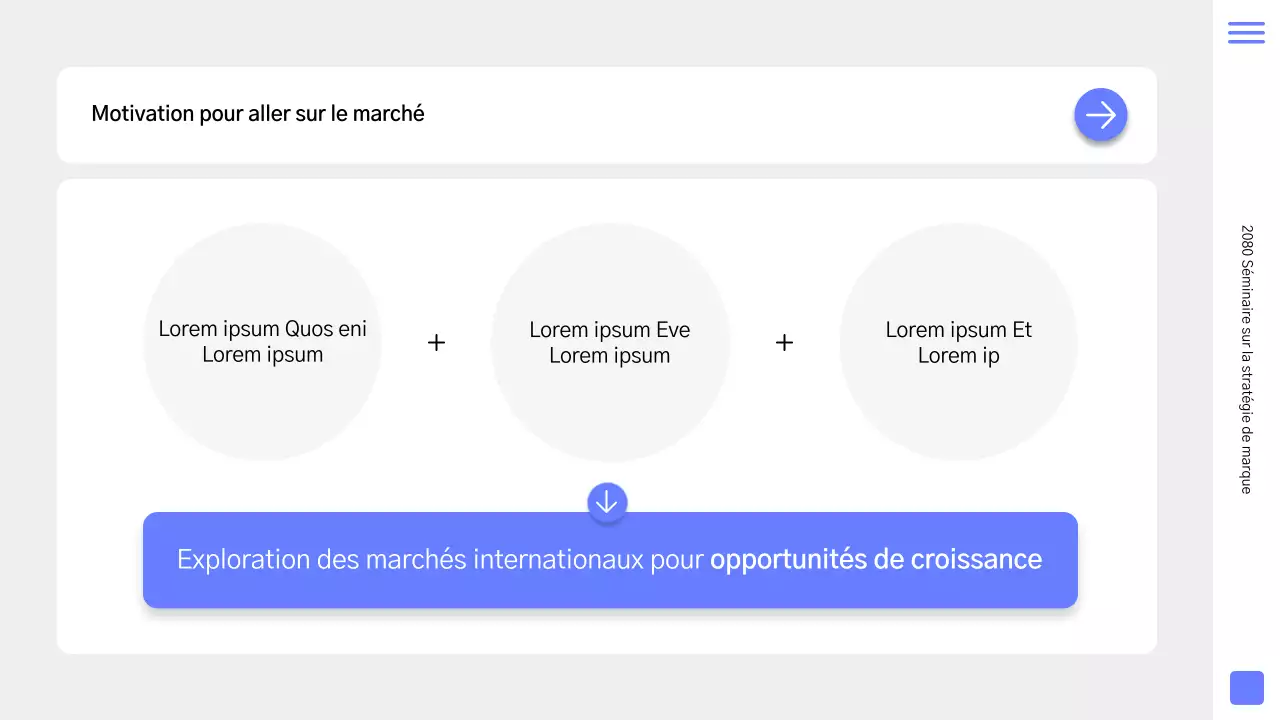 Une stratégie de marque simple en bleu et gris