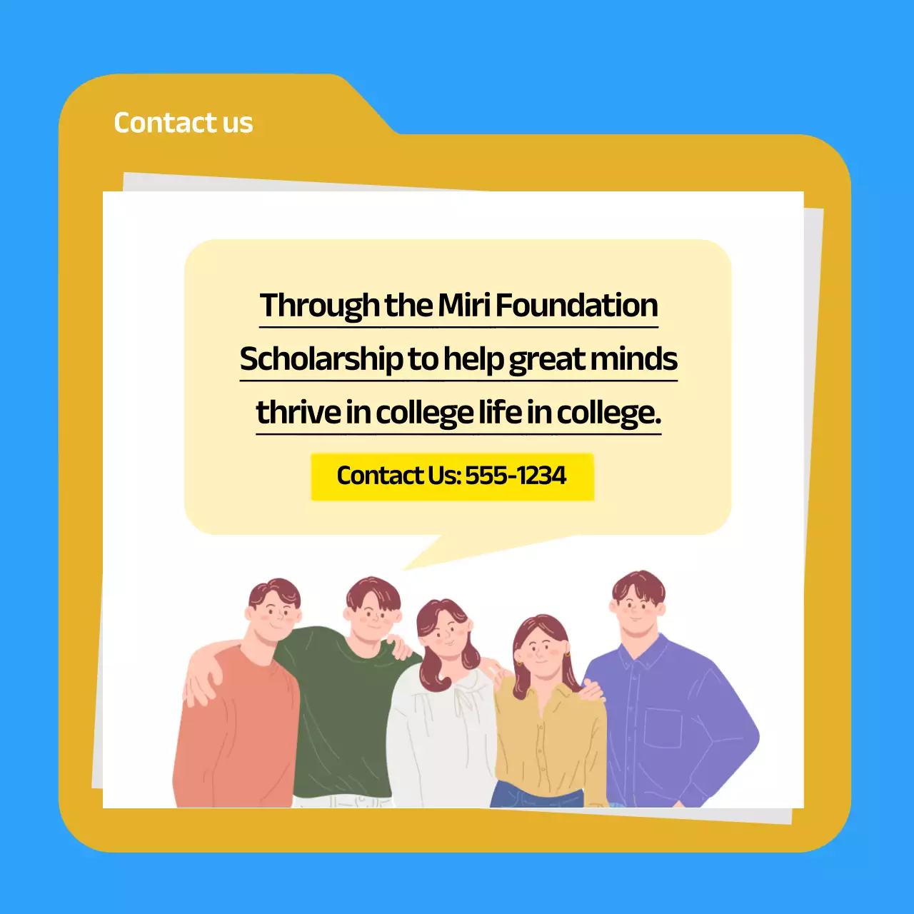 Yellow Simple Scholarship Guide Instagram Carousel