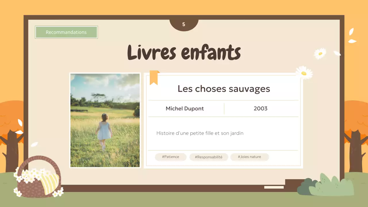 Une sélection de recommandations de livres d'automne en orange et vert