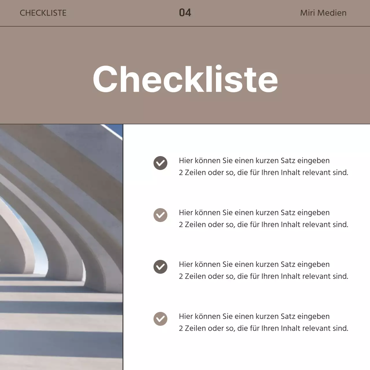 Ein einfacher Business-Newsletter in Braun und Weiß