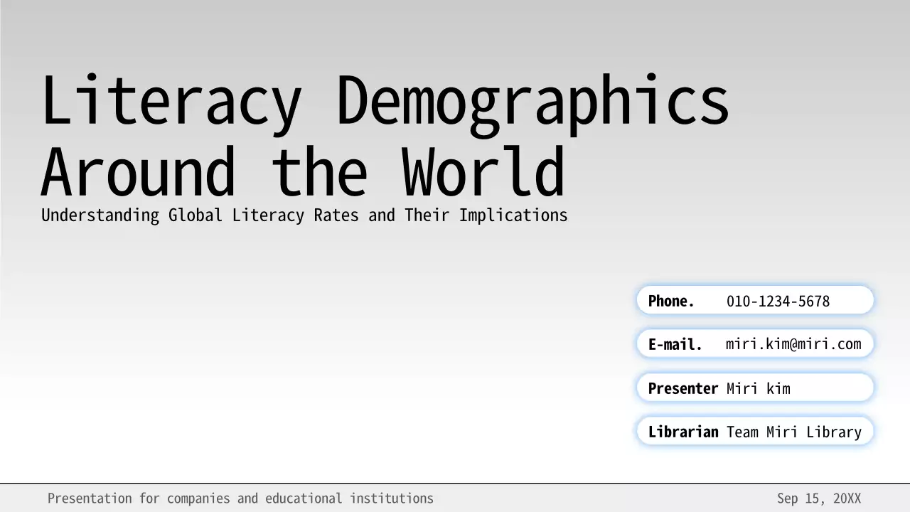 Grey Professional Literacy Presentation