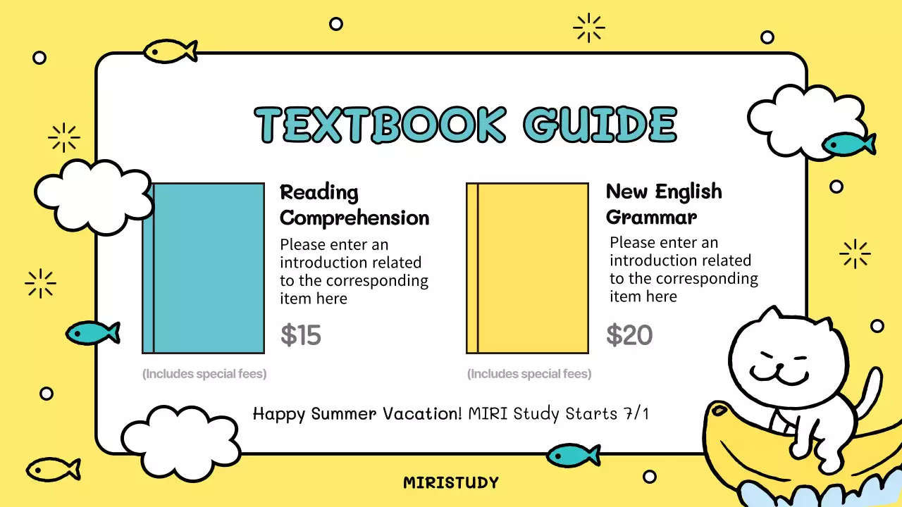 Yellow Playful Vacation Announcement Presentation