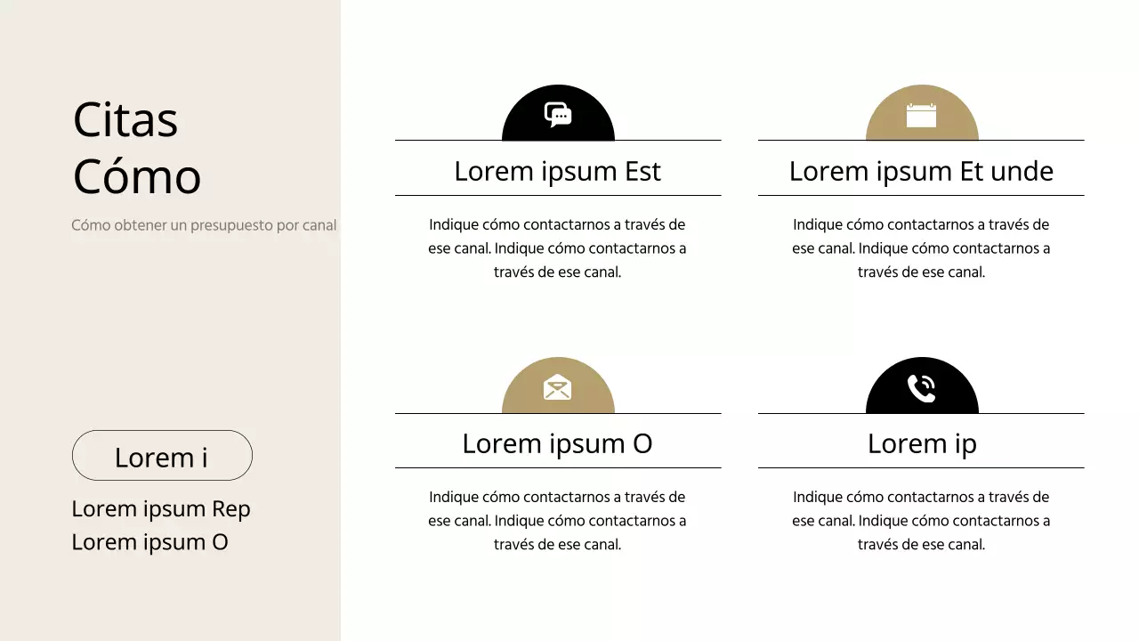 Guía de presupuesto para contratistas de muebles modernos en negro y beige