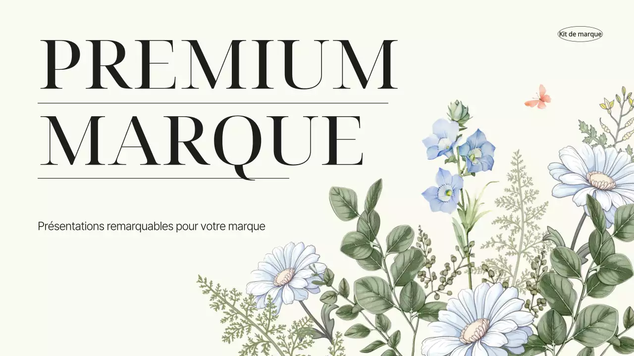 Présentation de la marque Botanic Flowers, luxueuse et de couleur ivoire