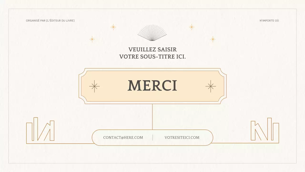 Présentation du nouveau livre géométrique jaune et ivoire lors d'une conférence de presse