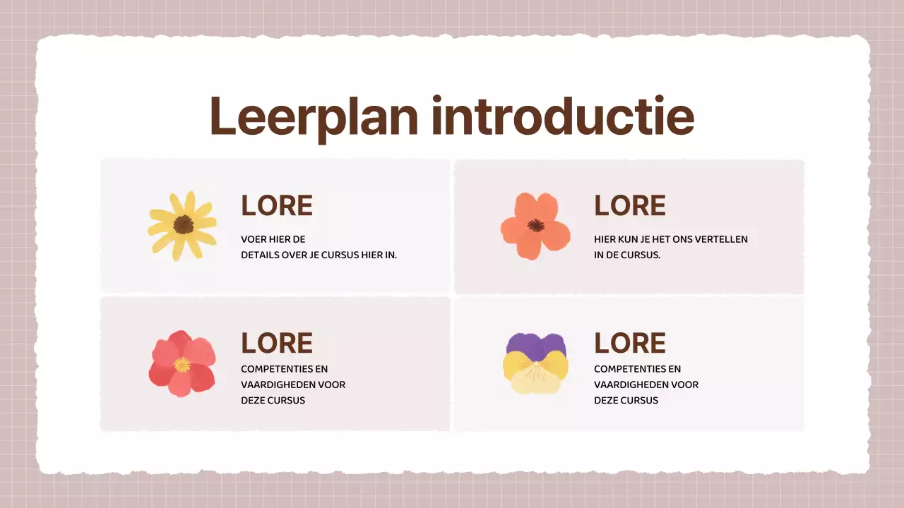 Een gezellig beige en bruin kunstschoolprospectus