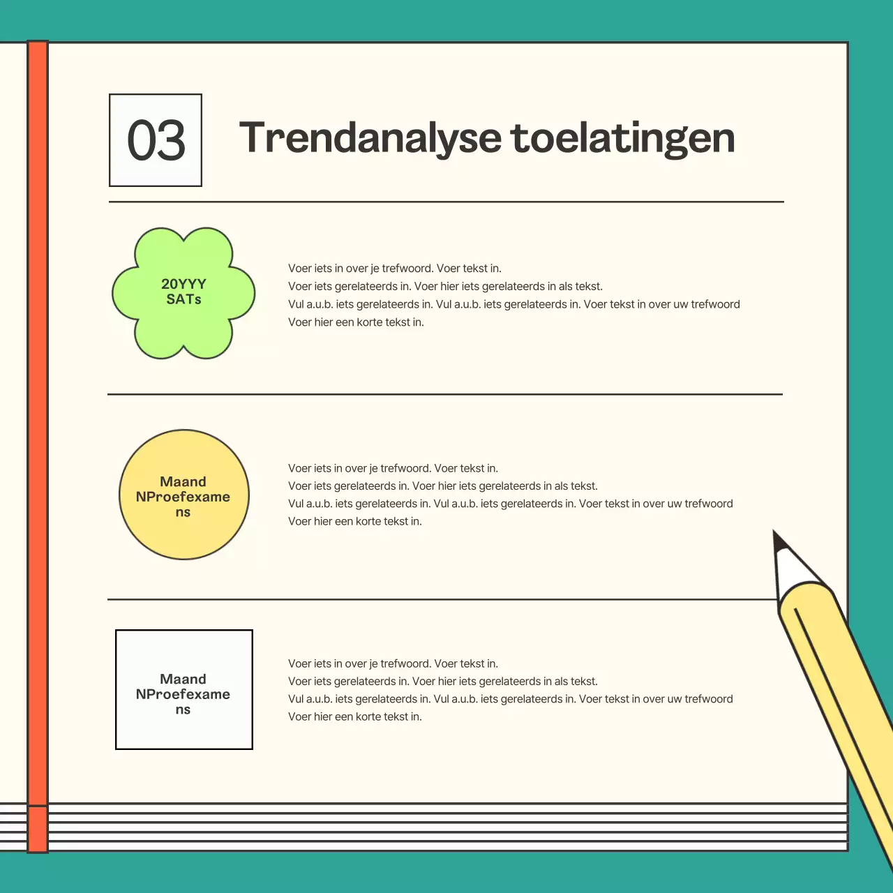 Een kitscherig oranje schoolcollege promoten