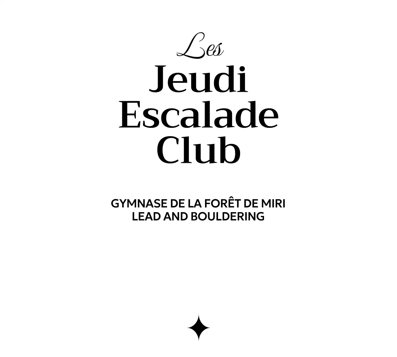 Promouvoir un club d'escalade minimaliste avec une typographie élégante
