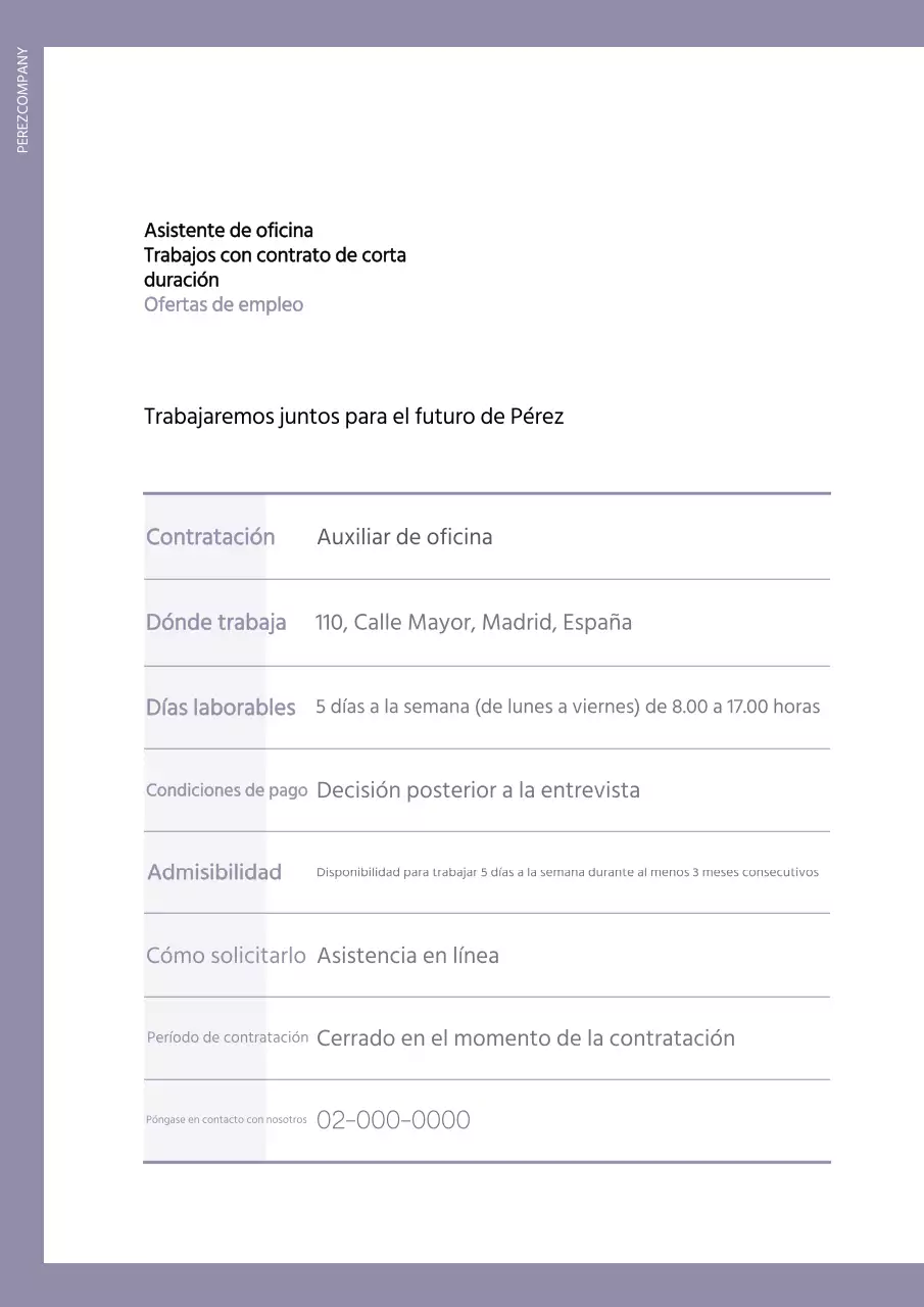 Conjunto de plantillas sencillas de documentos corporativos en malva y blanco