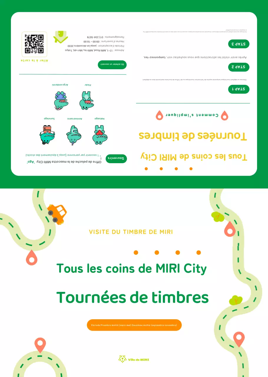 Brochure sur les timbres de la ville mignonne