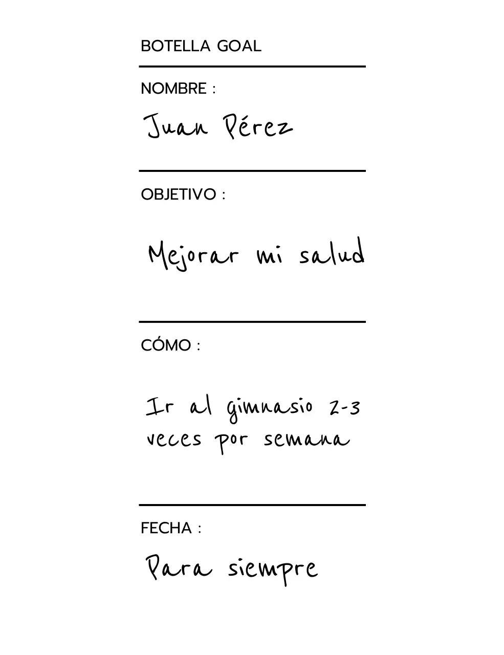 Un plan de mejora de la salud con un diseño limpio