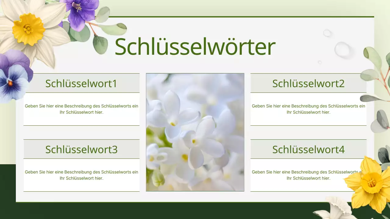 Ein Leitfaden für hübsche florale Hintergründe in Grün und Gelb