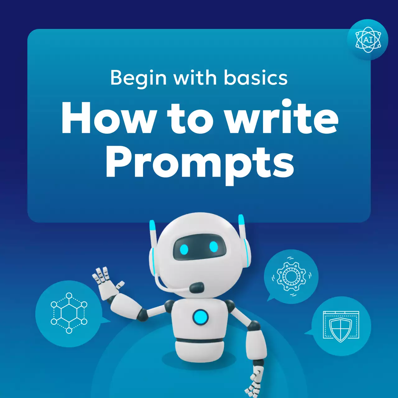 Blue Modern Ai Guide Instagram Carousel