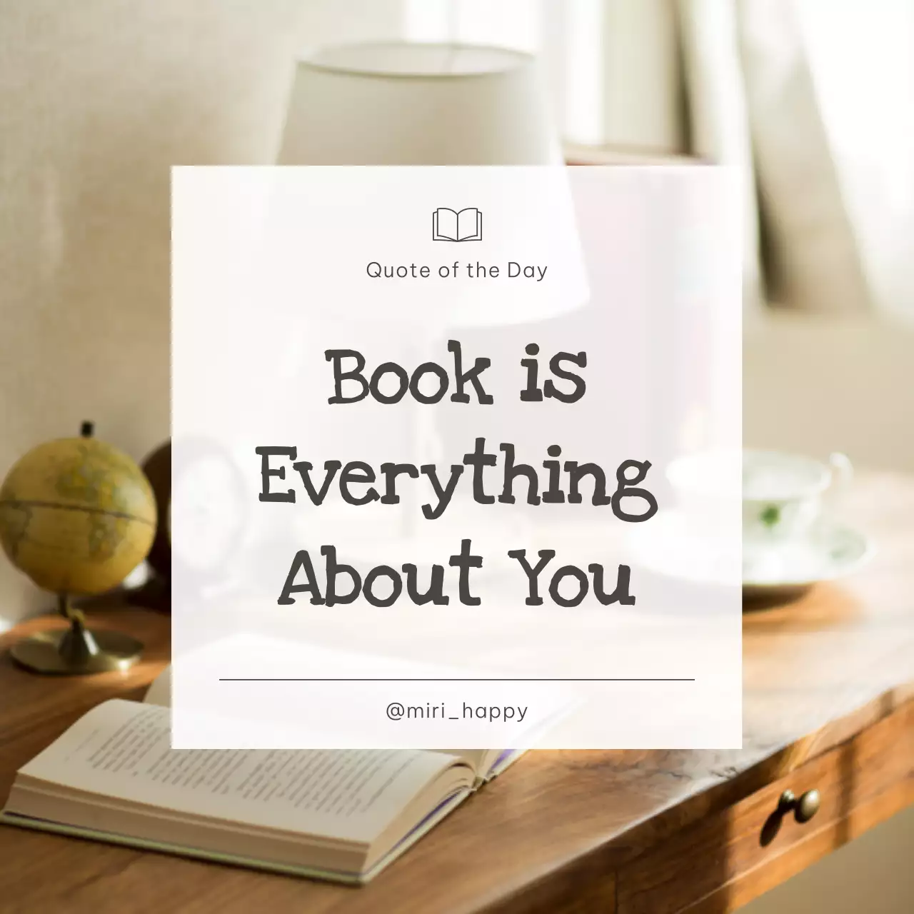 Beige Minimal Quote Announcement Social Media Post