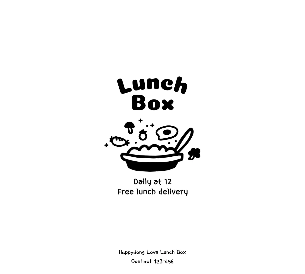 Volunteer to share bento boxes with food illustrations