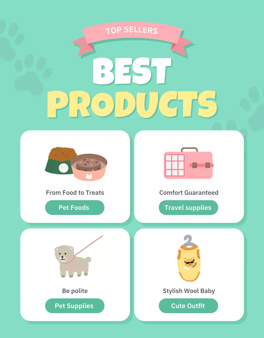 Pink Trendy Pet Promotion Poster