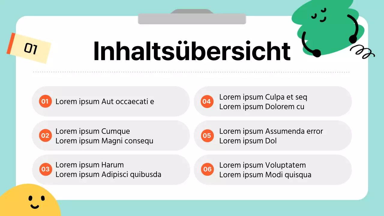 Ein einfacher, niedlicher Leitfaden in Hellblau und Weiß