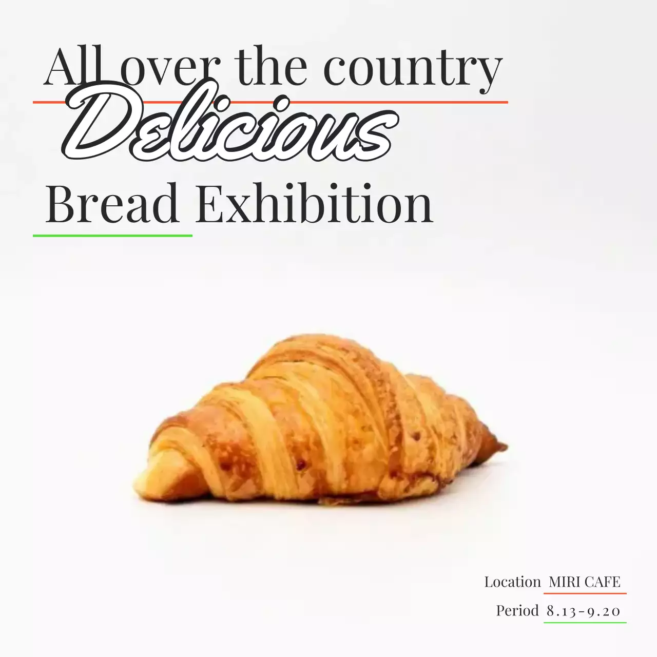 White Modern Bread Exhibition Social Media Post